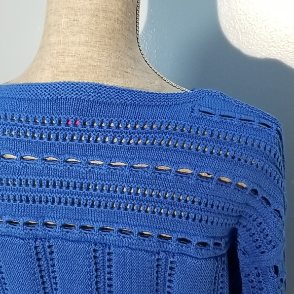 Vince Camuto Boatneck Pointelle Sweater Med NWT - Picture 8 of 12
